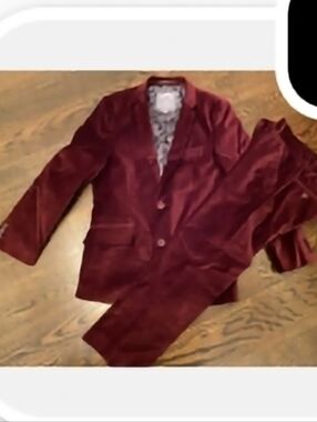 Maroon 10 Boys Appaman Velvet Blazer Suit